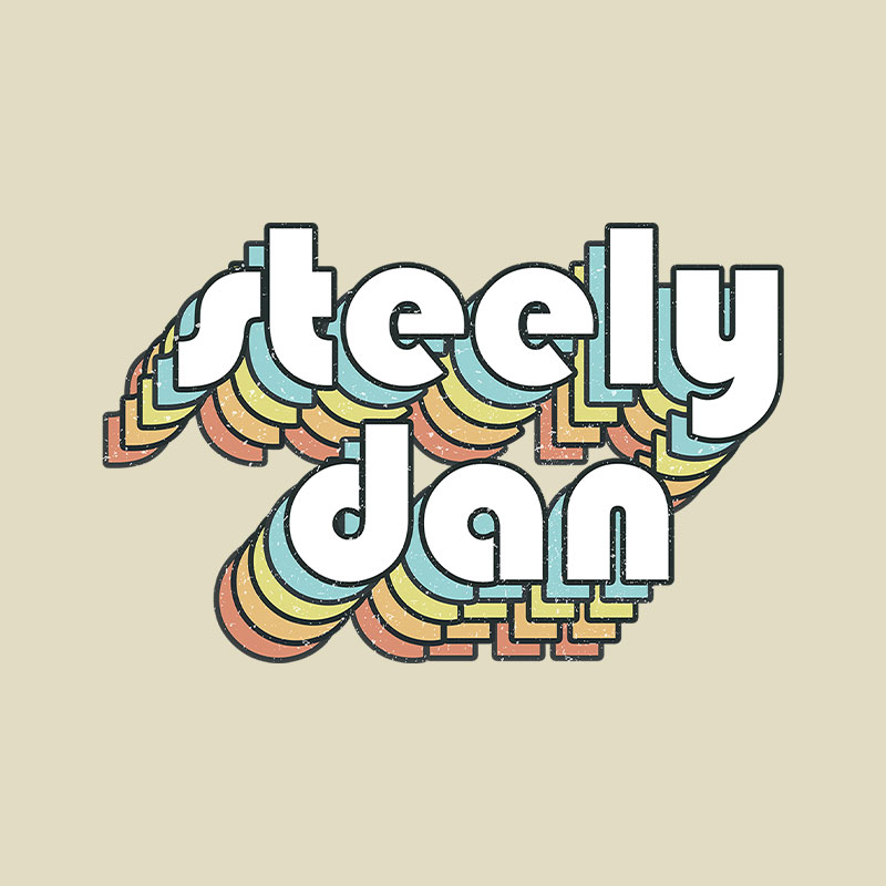 Steely Dan Retro Faded-Style Playful T-Shirt