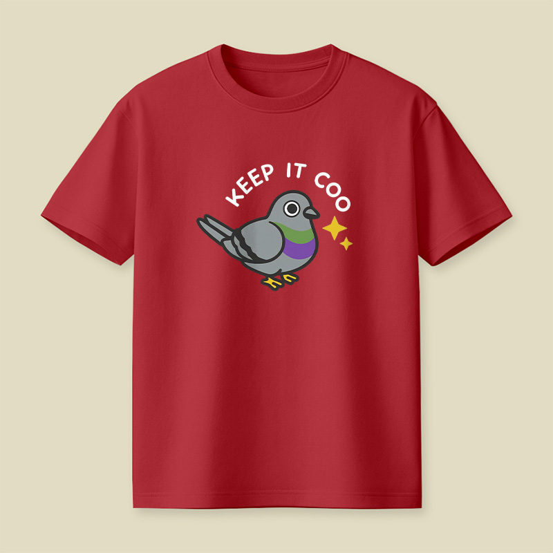 Keep It Coo Cute Pigeon Pun Playful T-Shirt