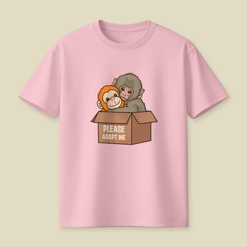 Please Adopt Me Monkey Playful T-Shirt