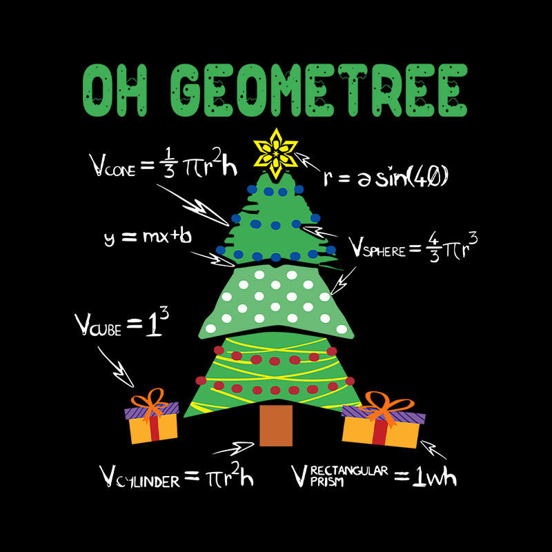 Oh Geometree Geometry Math Science Playful T-Shirt