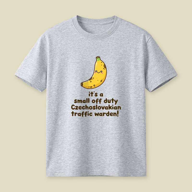 Small Off Duty Traffic Warden Banana Playful T-Shirt