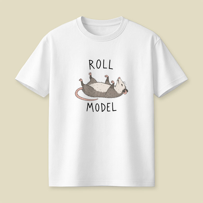Roll Model Funny Pun Playful T-Shirt
