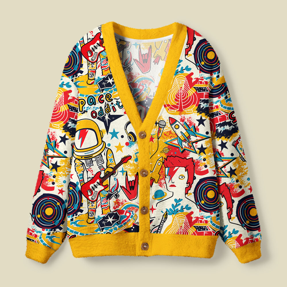Space Oddity Ugly Cardigan Sweater