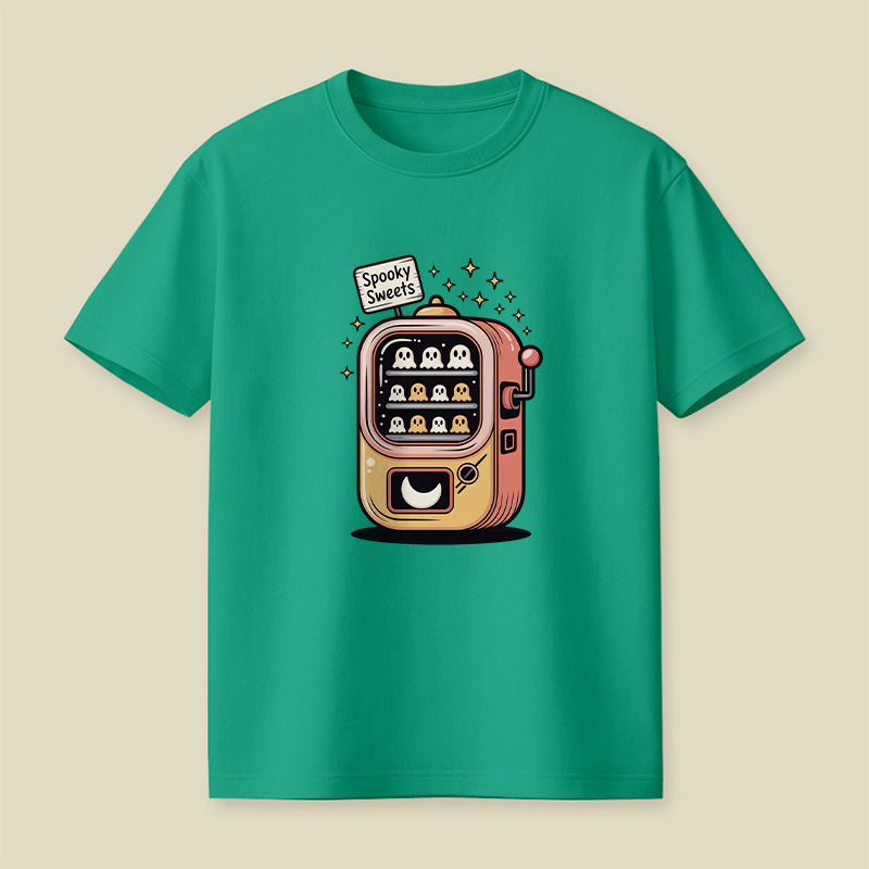 Vending Machine Spooky Sweets Ghost Playful T-Shirt