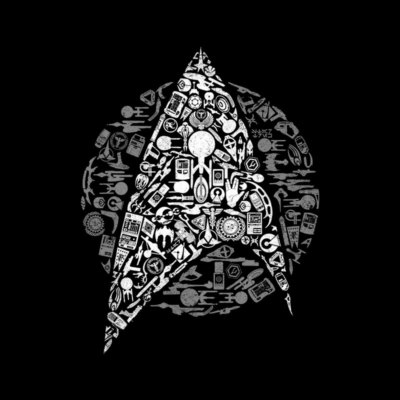 The Original Series Iconic Starfleet Playful T-Shirt
