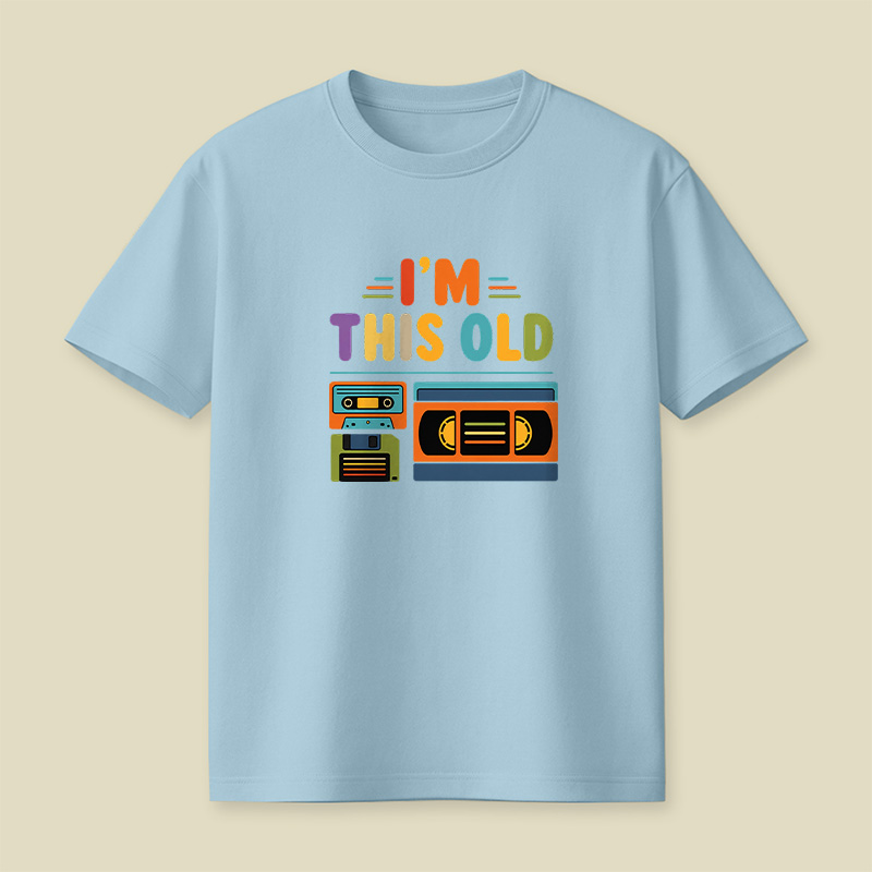 I Am This Old Retro Tech Nostalgia Playful T-Shirt