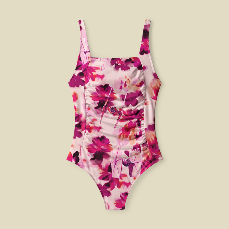 Blossoms Tie-Fighter Tummy Control One Piece Swimsuit