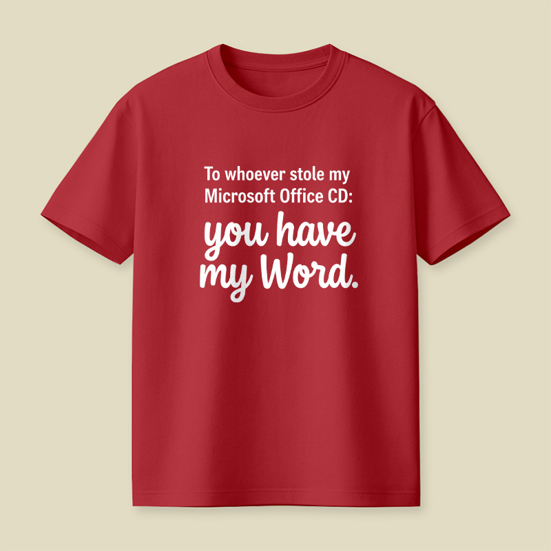 Office CD Pun Nostalgia Playful T-Shirt