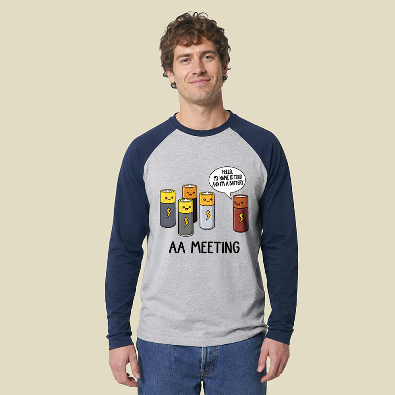 AA MEETING Raglan Long-Sleeve Tee