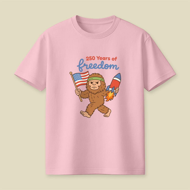 250 Years Of Freedom Bigfoot Playful T-Shirt