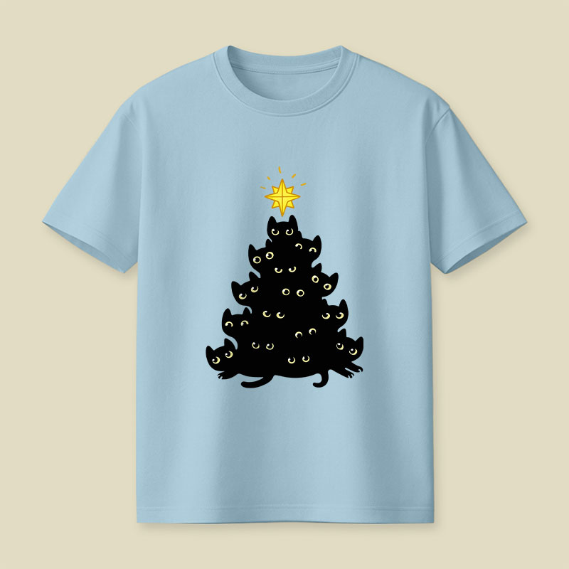 Meowy Christmas Playful T-Shirt
