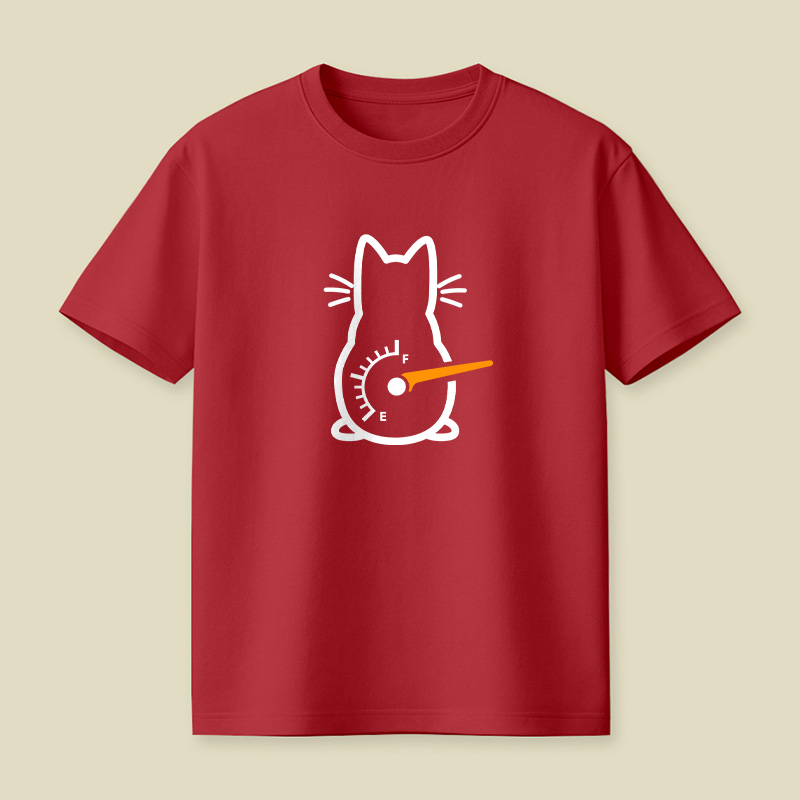 Cat Gauge Minimalist Playful T-Shirt