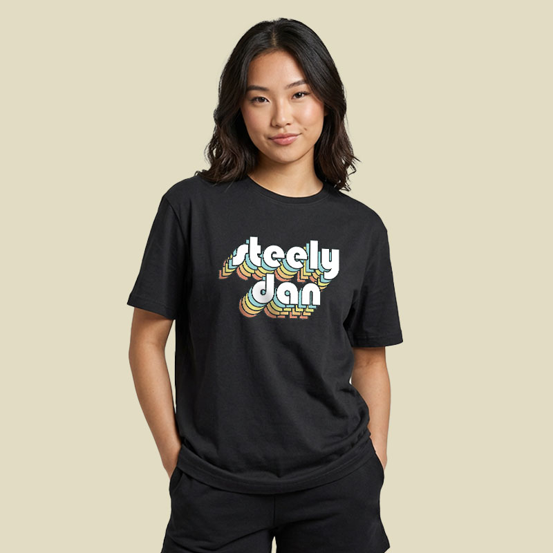 Steely Dan Retro Faded-Style Playful T-Shirt