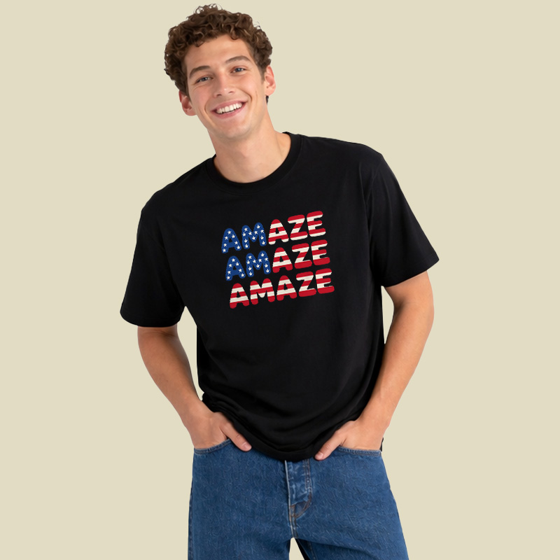 American Flag Space Rescue Playful T-Shirt
