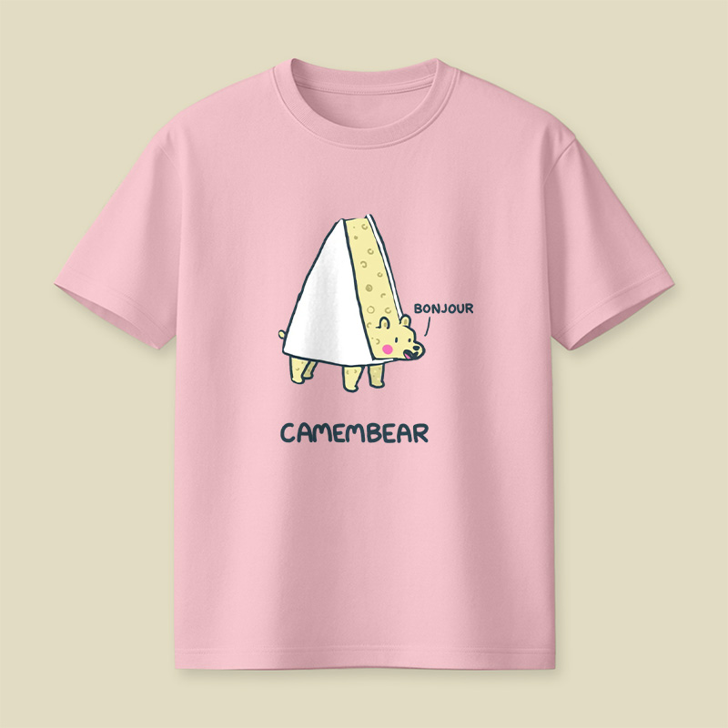 Camembear French Cheese Bear Pun Playful T-Shirt