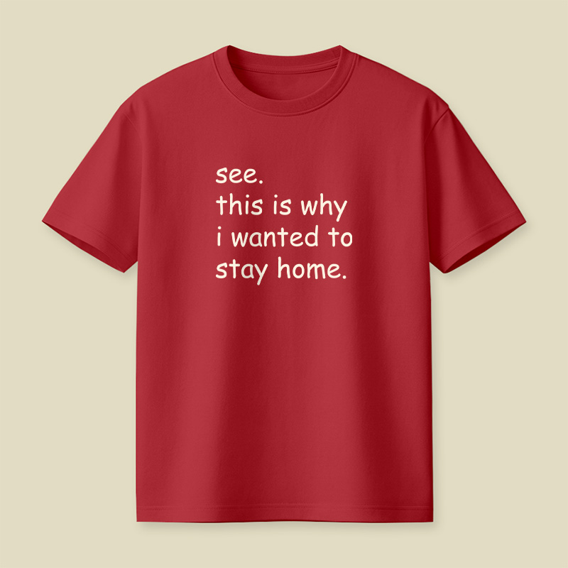 See This Is Why I Wanted To Stay Home Playful T-Shirt