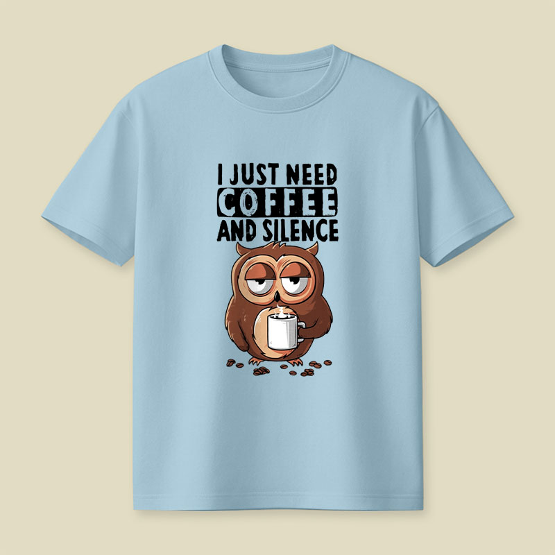 Coffee and Silence Playful T-Shirt