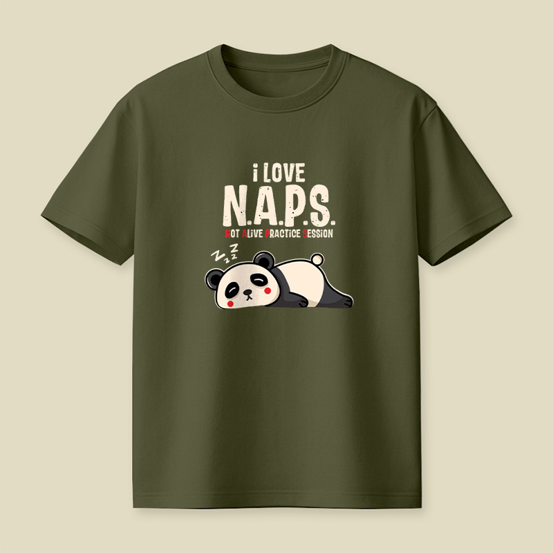 I Love Naps Panda Playful T-Shirt