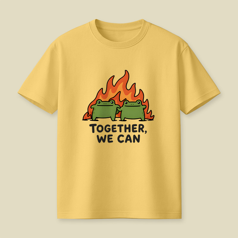 Together We Can Frogs On Fire Playful T-Shirt