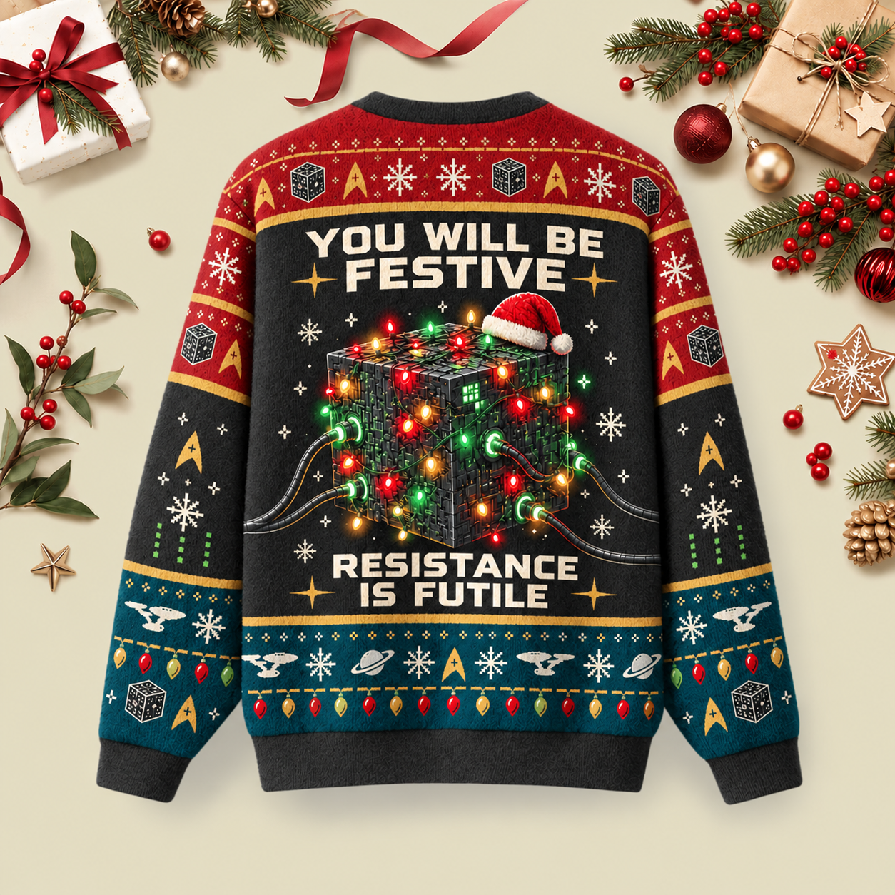 You Will Be Festive Ugly Christmas Fluffy Sweatershirt