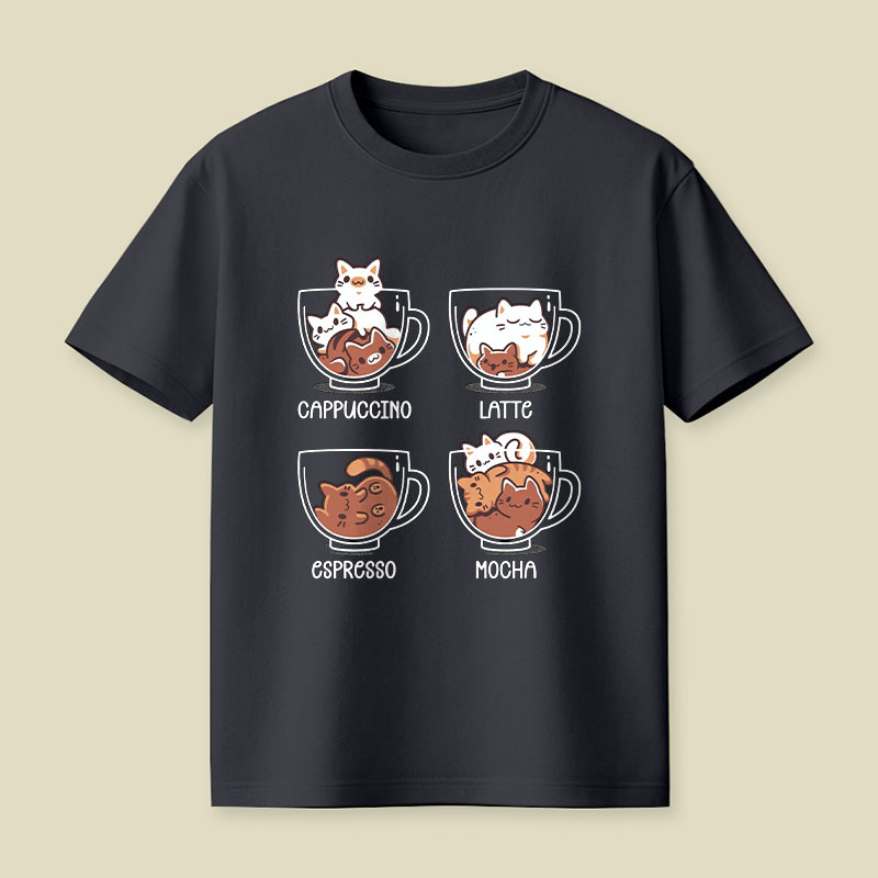 Cat Coffee Guide Playful T-Shirt