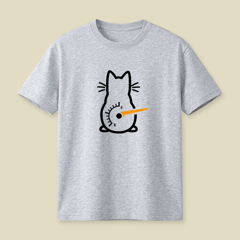 Cat Gauge Minimalist Playful T-Shirt