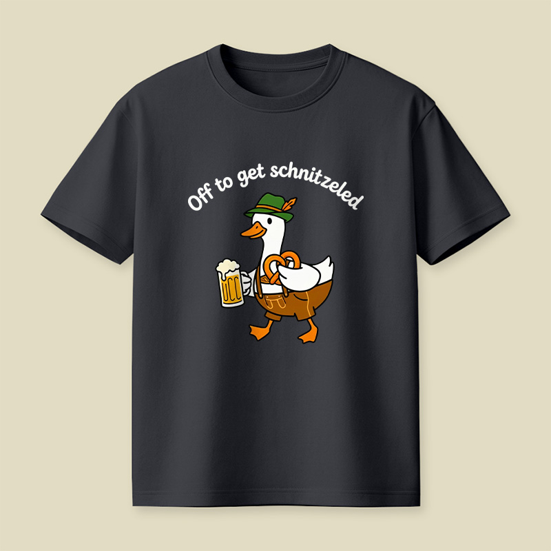 Off To Get Schnitzeled Geek Playful T-Shirt