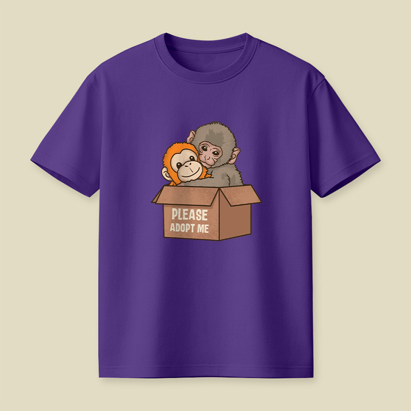 Please Adopt Me Monkey Playful T-Shirt