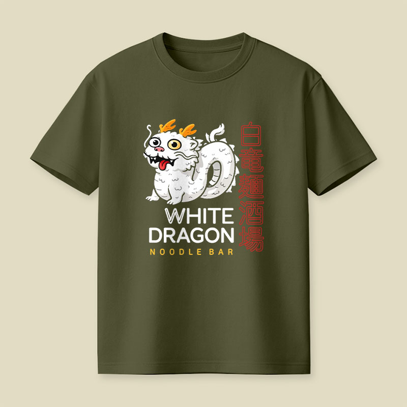 White Dragon Playful T-Shirt