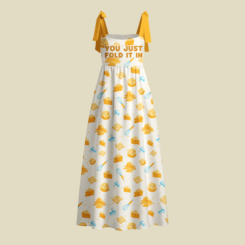 You Just Fold It In Playful Maxi Dress