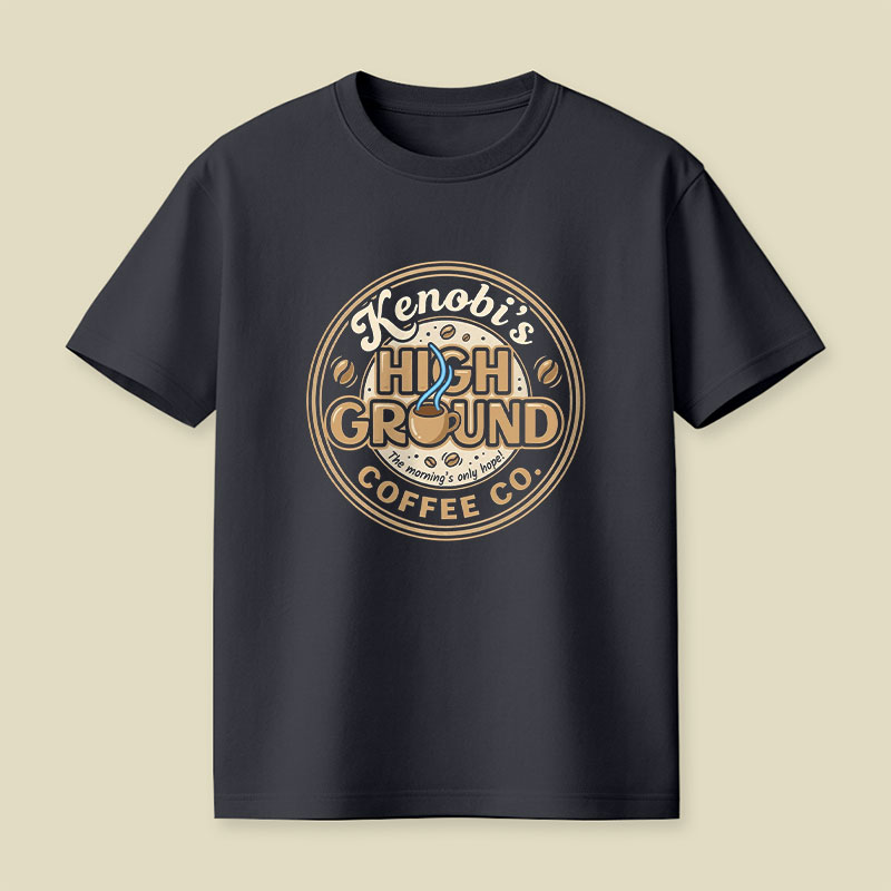 Kenobi's High Ground Coffee Co Playful T-Shirt