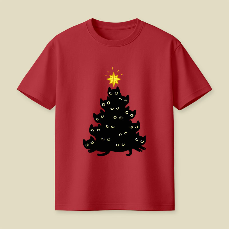 Meowy Christmas Playful T-Shirt