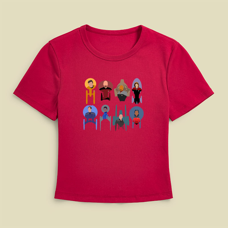 Trek Ships Captains Geek Baby Tee