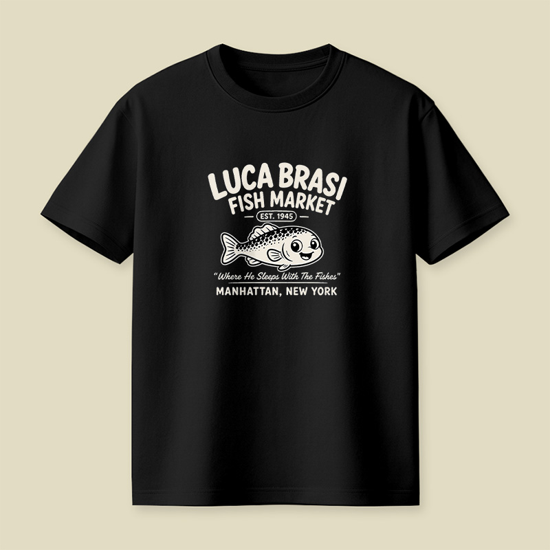Luca Brasi Fish Market Godfather Playful T-Shirt