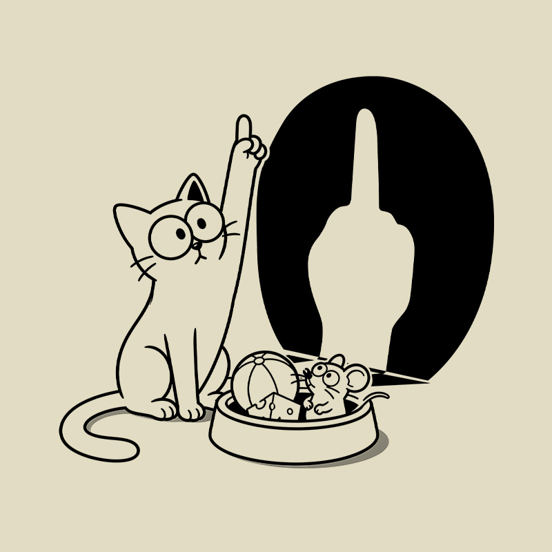 Cat And Mouse Game Night Playful T-Shirt