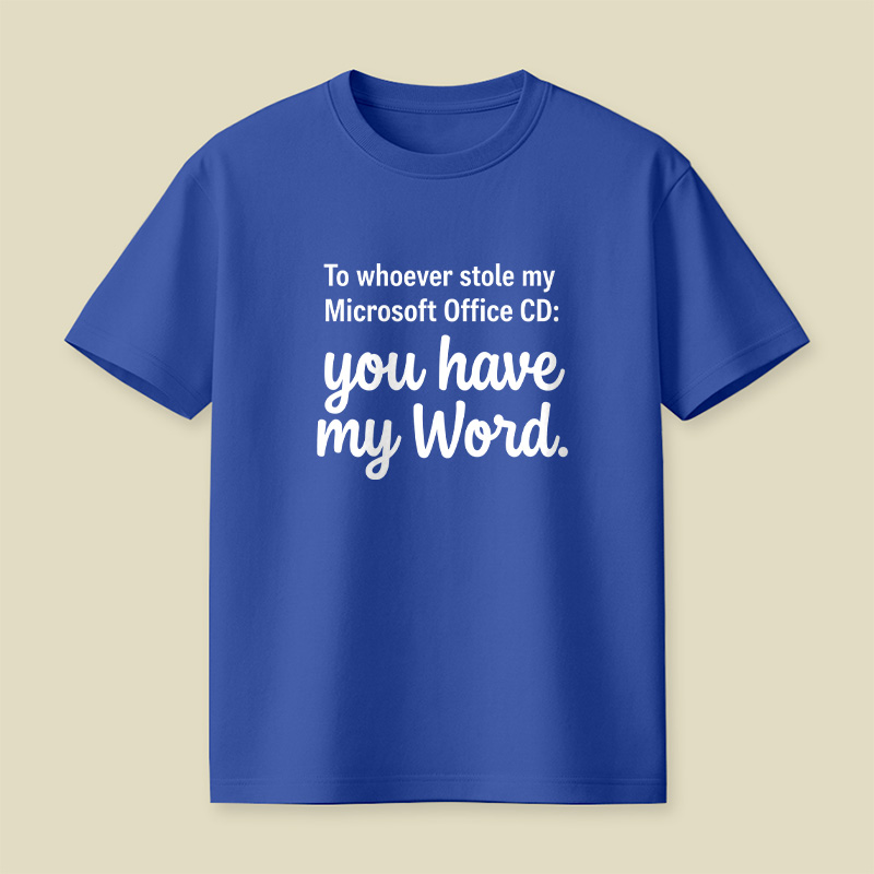Office CD Pun Nostalgia Playful T-Shirt