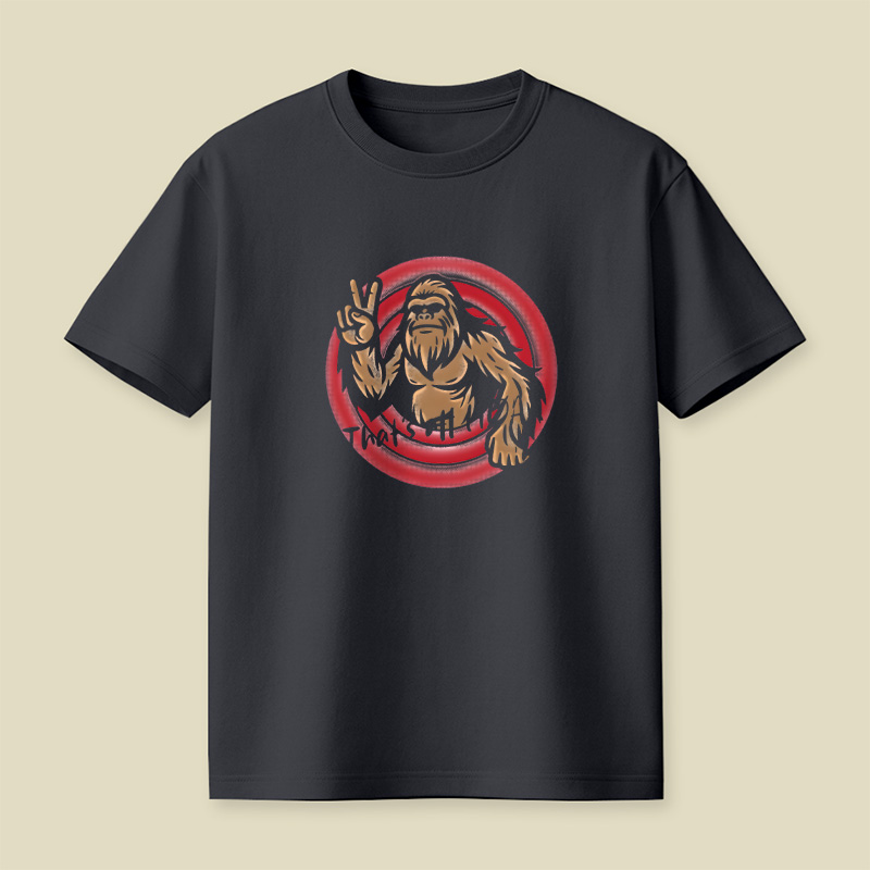 Peaceful Bigfoot Playful T-Shirt