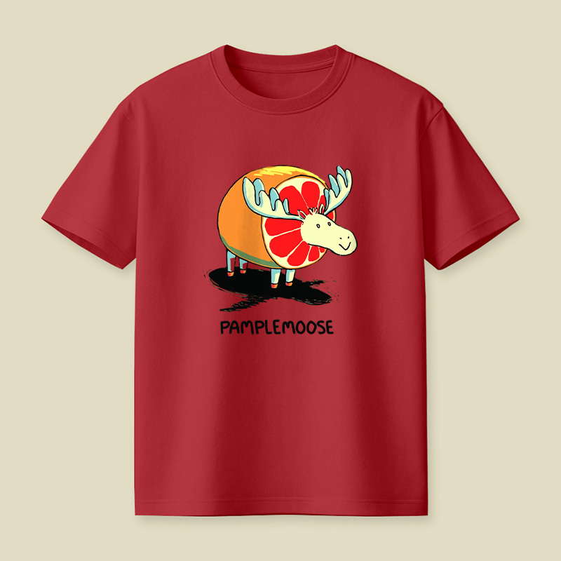 Pamplemoose Grapefruit Moose Pun Playful T-Shirt