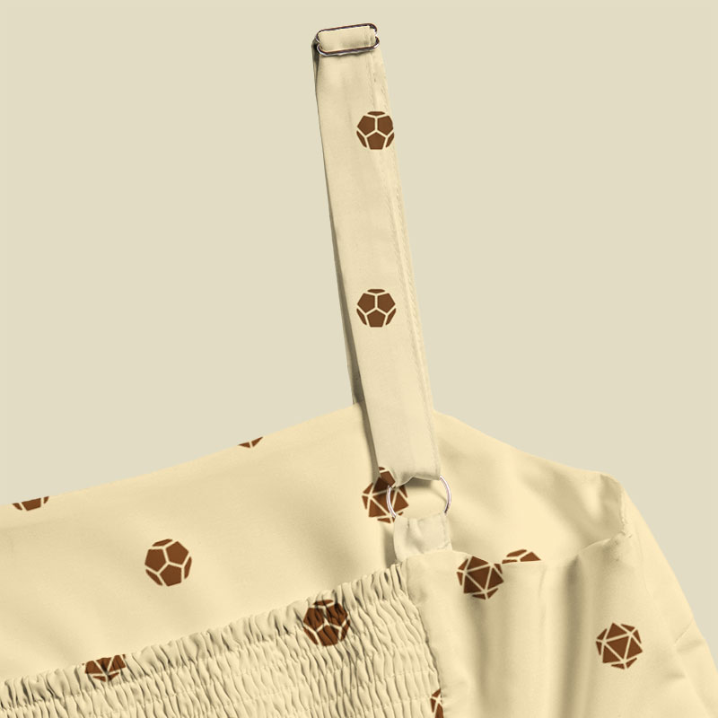 Cream Soccer Dot Minimal Playful Maxi Dress