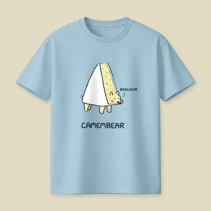 Camembear French Cheese Bear Pun Playful T-Shirt