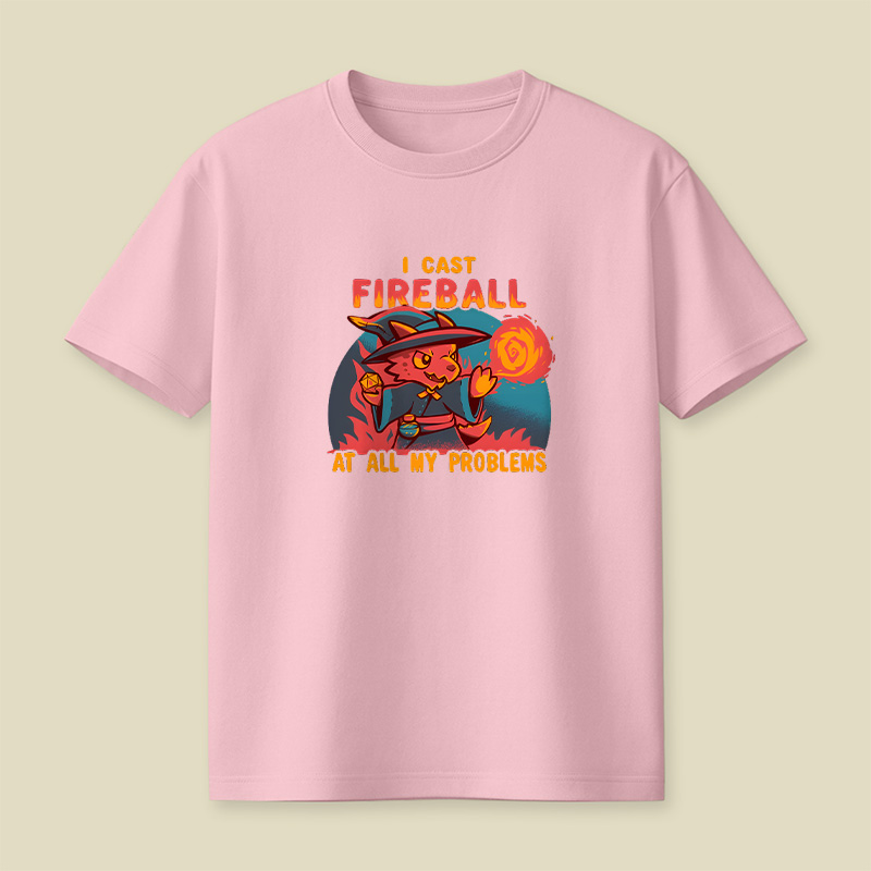 Kobold Wizard I Cast Fireball At My Problems Playful T-Shirt