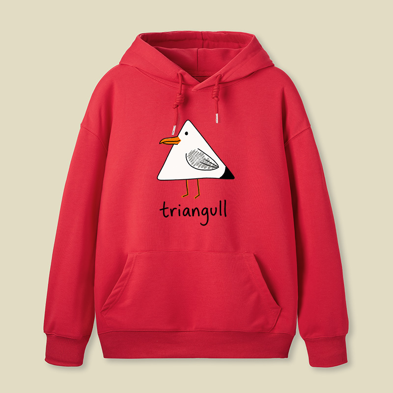 Triangull Funny Geometry Cute Triangle Seagull Bird Geek Hoodie