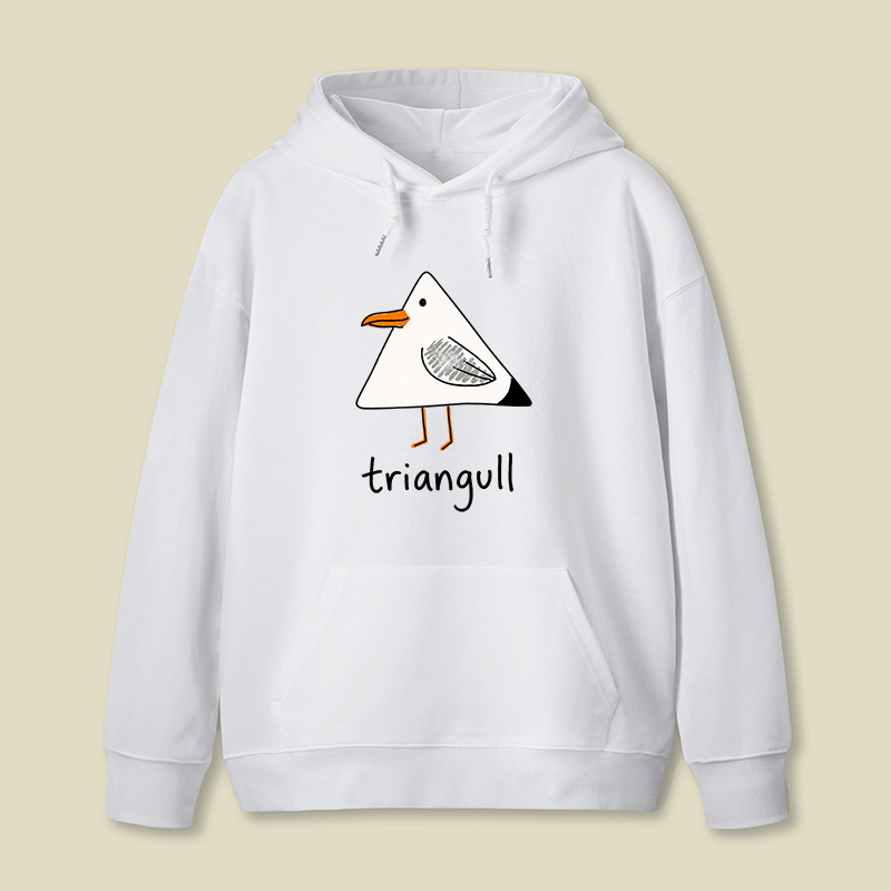 Triangull Funny Geometry Cute Triangle Seagull Bird Geek Hoodie