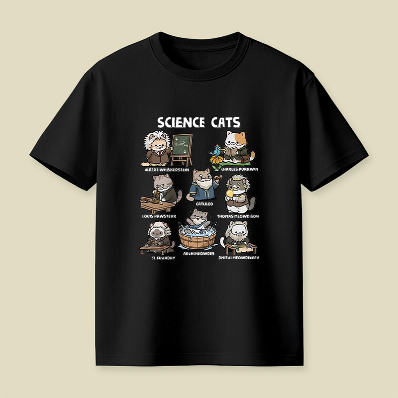 Science Cats Playful T-Shirt