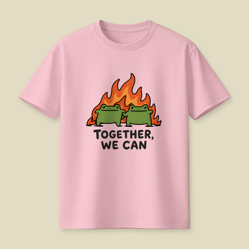 Together We Can Frogs On Fire Playful T-Shirt