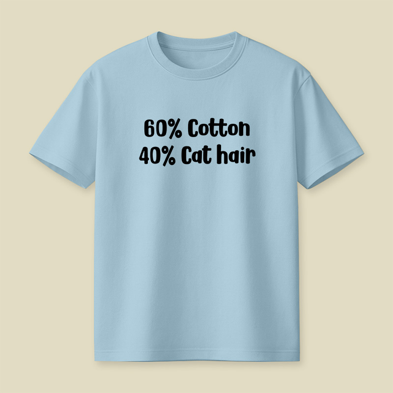 60 Cotton 40 Cat Hair Playful T-Shirt