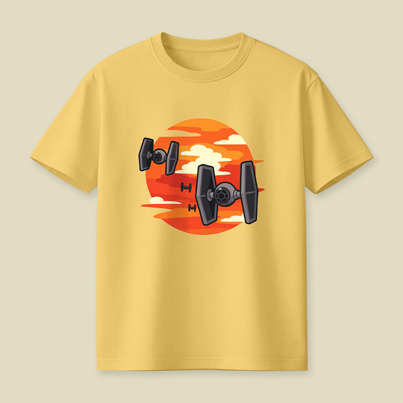 Ride Of The Tie Fighters Playful T-Shirt