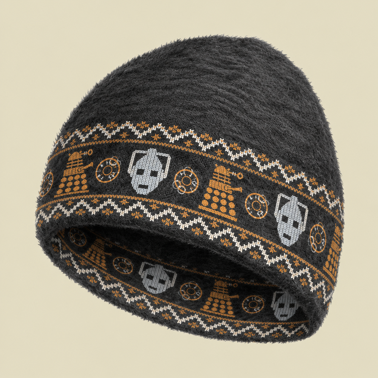 Time Lord Cyber Grid Fuzzy Beanie