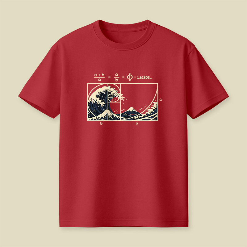 The Great Wave Golden Ratio Math Playful T-Shirt