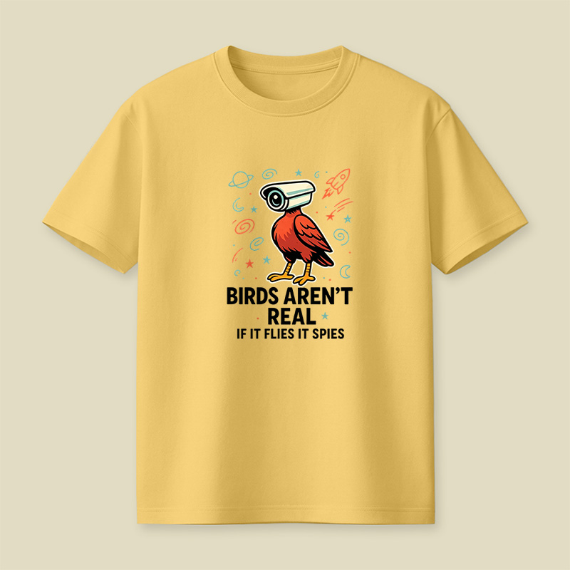 Birds Are Not Real Conspiracy Playful T-Shirt